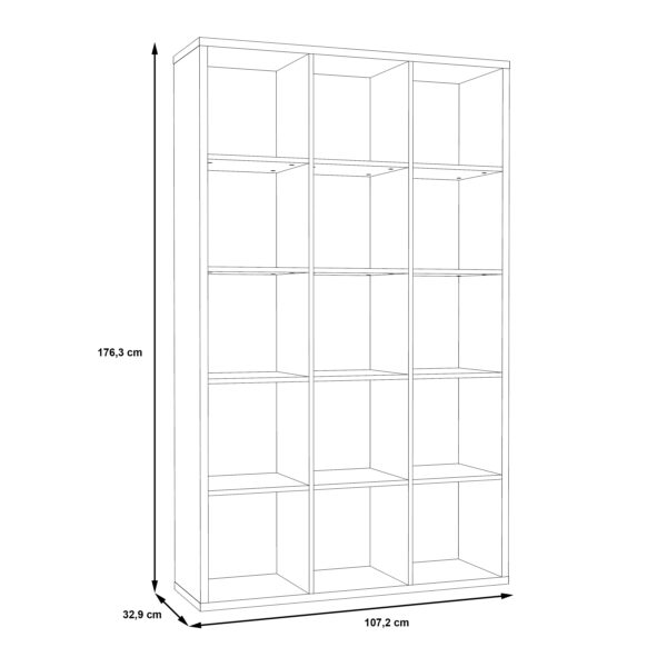Mauri Cube 3x5 Storage Unit in Matte Black | Self Assembly