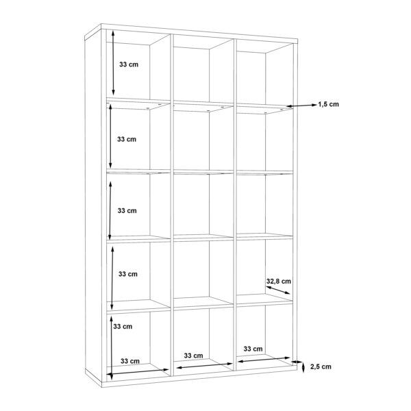 Mauri Cube 3x5 Storage Unit in Matte Black | Self Assembly