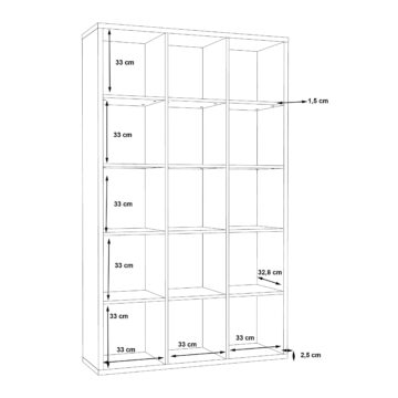 Mauri Cube 3×5 Storage Unit | Matte Black