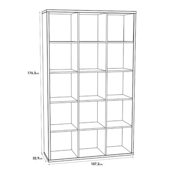 Mauri Cube 3×5 Storage Unit | Matt White