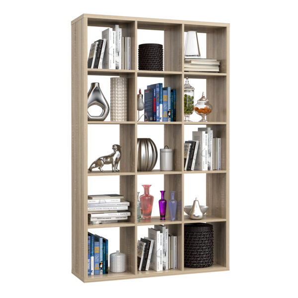 Mauri Cube 3x5 Storage Unit in Sand Oak | Self Assembly