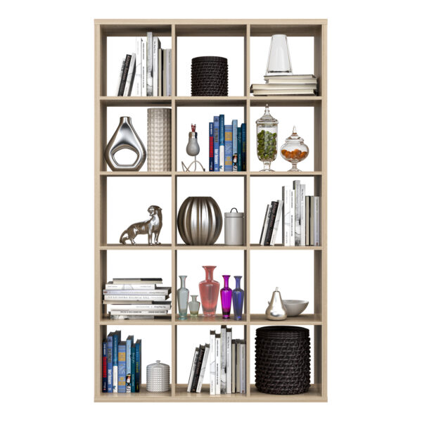 Mauri Cube 3x5 Storage Unit in Sand Oak | Self Assembly