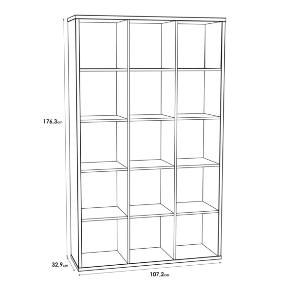 Mauri Cube 3x5 Storage Unit in Sand Oak | Self Assembly