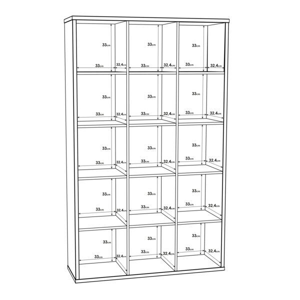 Mauri Cube 3x5 Storage Unit in Sand Oak | Self Assembly
