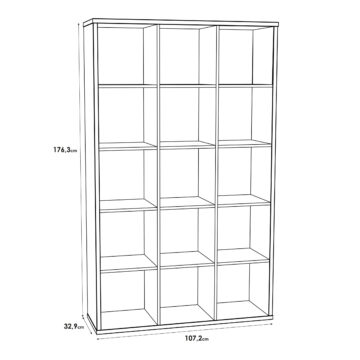 Mauri Cube 3×5 Storage Unit | Sonoma Oak