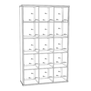 Mauri Cube 3×5 Storage Unit | Sonoma Oak