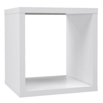 Mauri Cube Singular Storage Unit in Matt White