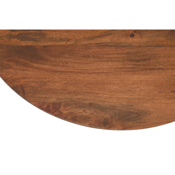 Taleda Slatted Mango Wood Round Coffee Table 80cm | Assembly Required