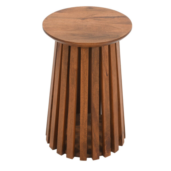 Taleda Slatted Mango Wood Side Table | Fully Assembled