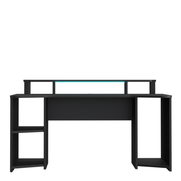Tezaar Gaming Desk with LED in Matt Black