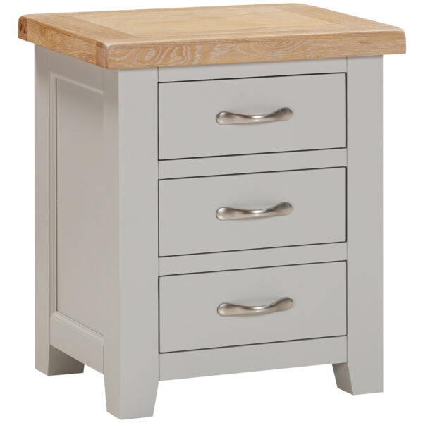 Wessex Grey 3 Drawer Bedside