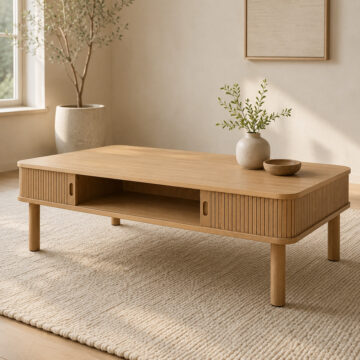 Langworth Oak Sliding Door Coffee Table