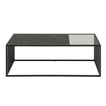 Stirlington Black Coffee Table | Black Metal Legs