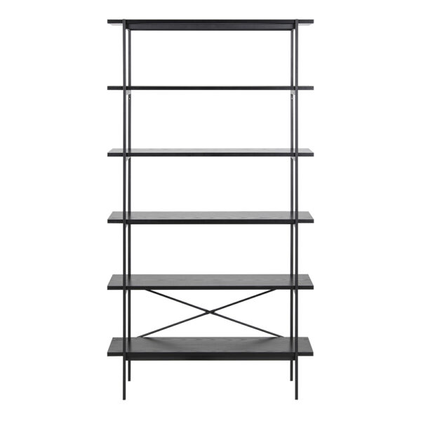 Anguson Bookcase with 5 Shelves in Black