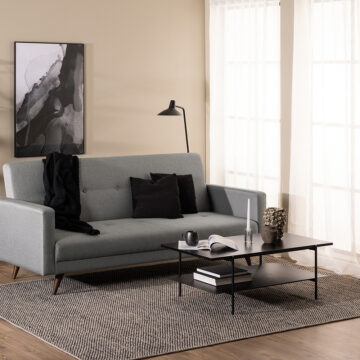 Cream Anguson Coffee Table in Black
