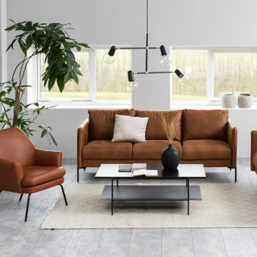 Cream Anguson Coffee Table in Black