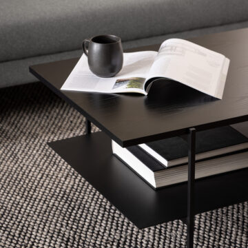 Cream Anguson Coffee Table in Black