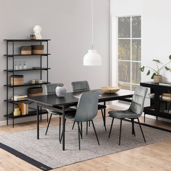 Anguson Dining Table in Black | Self Assembly