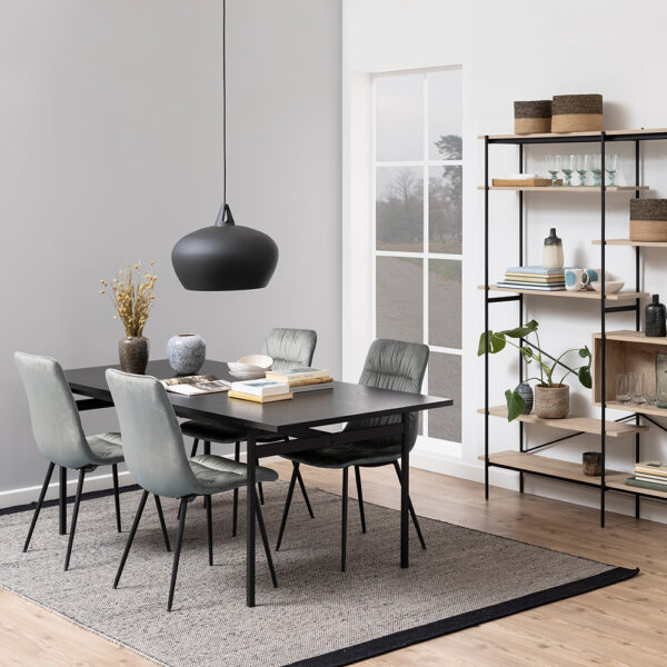 Anguson Dining Table in Black | Self Assembly