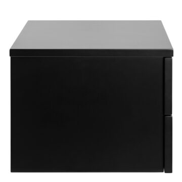 Avington Black 2 Drawer Floating Bedside Table