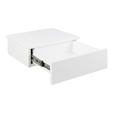 Avington White 1 Drawer Floating Bedside Table