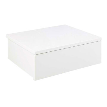 Avington Floating Bedside Table with 1 Drawer in White