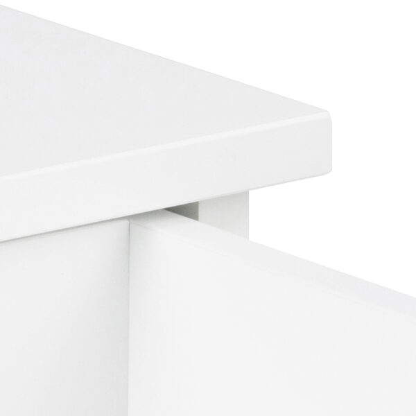 Avington Bedside Table, Top and drawer, White | Self Assembly