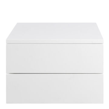Avington Bedside Table with 2 Drawers in White