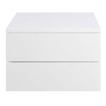 Avington White 2 Drawer Floating Bedside Table