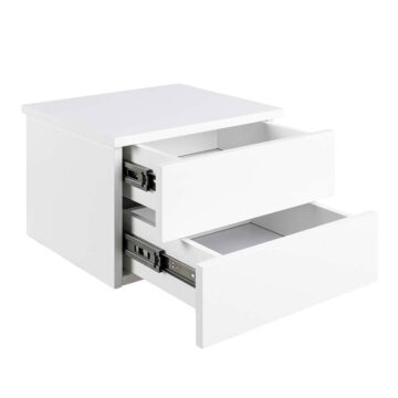 Avington White 2 Drawer Floating Bedside Table