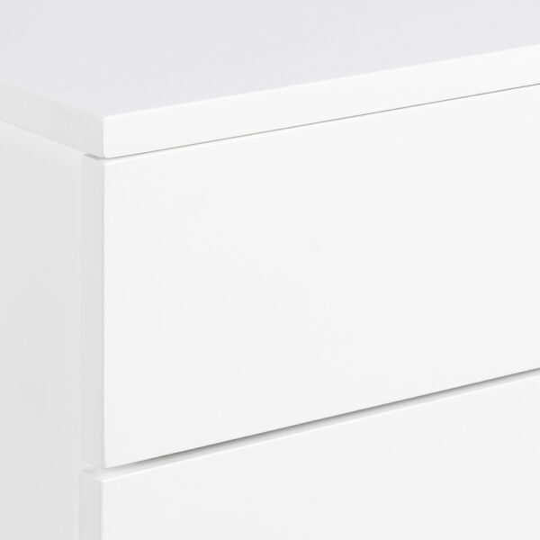 Avington Bedside Table with 2 Drawers in White | Self Assembly