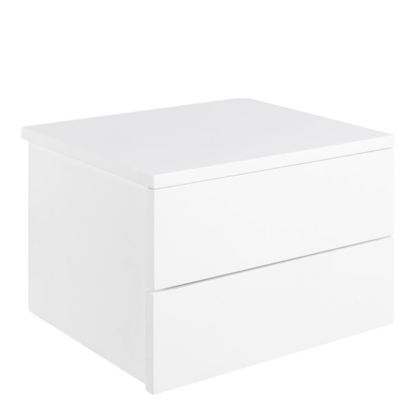 Avington Bedside Table with 2 Drawers in White