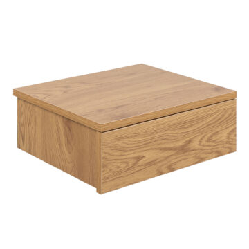 Avington Square Bedside Table with 1 Drawers in Oak | Self Assembly