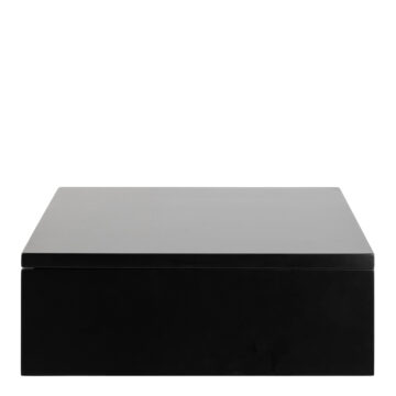 Avington Square Bedside Table with 2 Drawers in Black