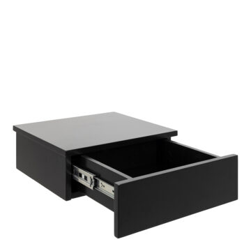 Avington Black 1 Drawer Floating Bedside Table