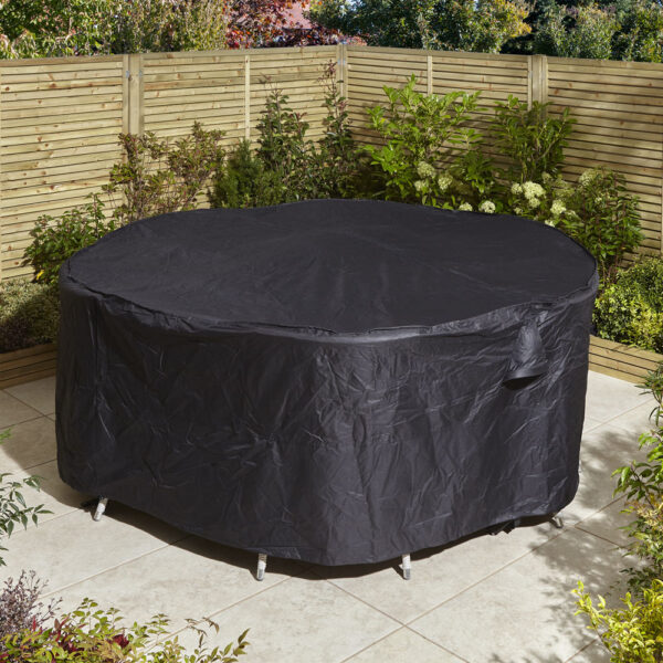 Black Oakworld Alfresco Furniture Cover Round dia. 250x93cm | Fully Assembled