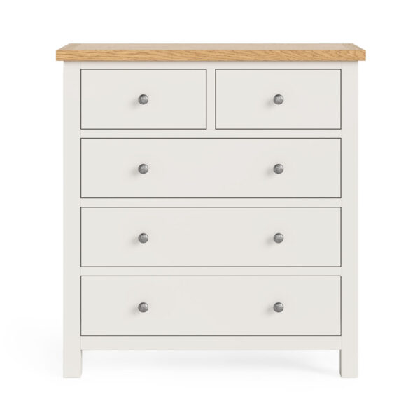 Bowness White 2 over 3 Chest of Drawers | Fully Assembled | Clearance