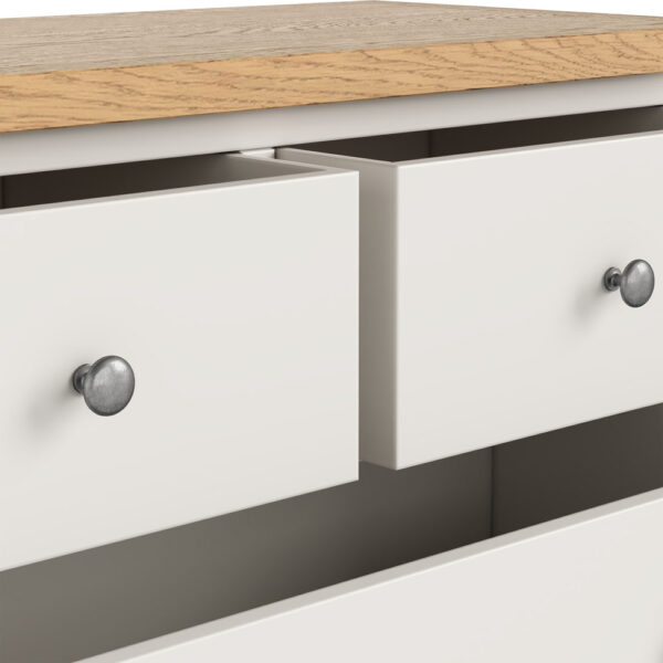 Bowness White 2 over 3 Chest of Drawers | Fully Assembled | Clearance