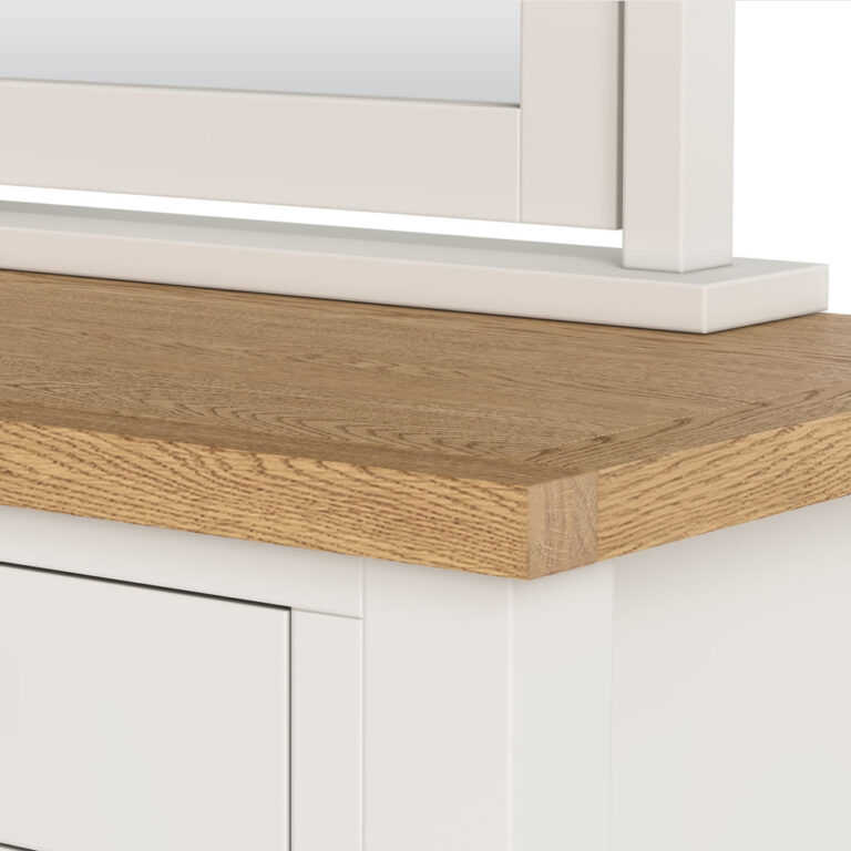 Bowness White 2 Drawer Dressing Table Set | Oak World