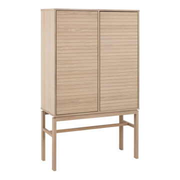 Lindley Cabinet with 2 doors and 4 shelves in White Oak