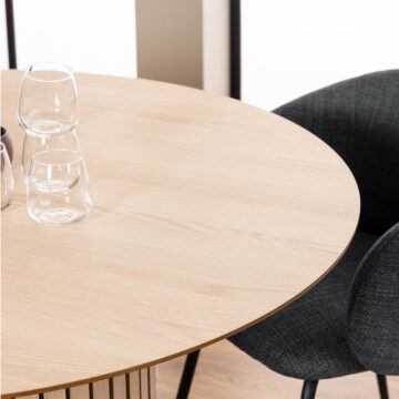 Lindley White Oak Round Dining Table