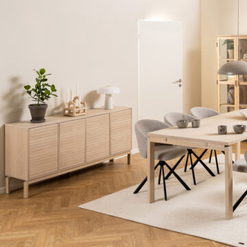 Lindley White Oak 4 Door Sideboard