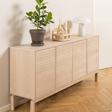 Lindley White Oak 4 Door Sideboard