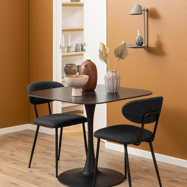 Malaya Dining Table Black | Self Assembly