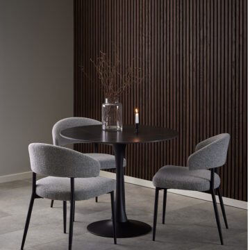 Malaya Round Dining Table in Black