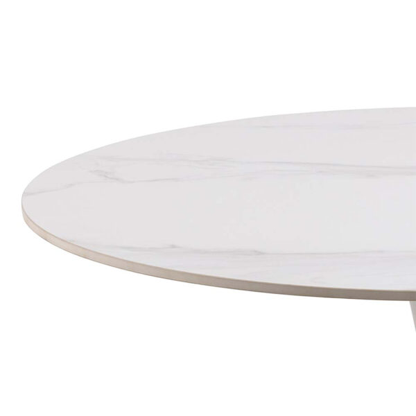 Malaya Round Dining Table in White | Self Assembly