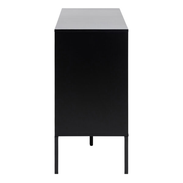 Milford 1 Door 3 Drawer Small Sideboard in Black & Oak | Self Assembly