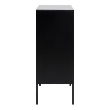 Milford Black 3 Door 2 Drawer Sideboard | Oak Finish