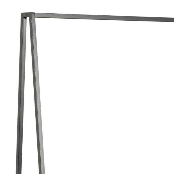 Milford Black Metal Clothes Rack with 2 Oak Shelves | Self Assembly