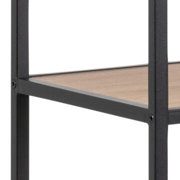 Milford  Bookcase with 1 Drawer and 5 Shelves in Black and Oak
